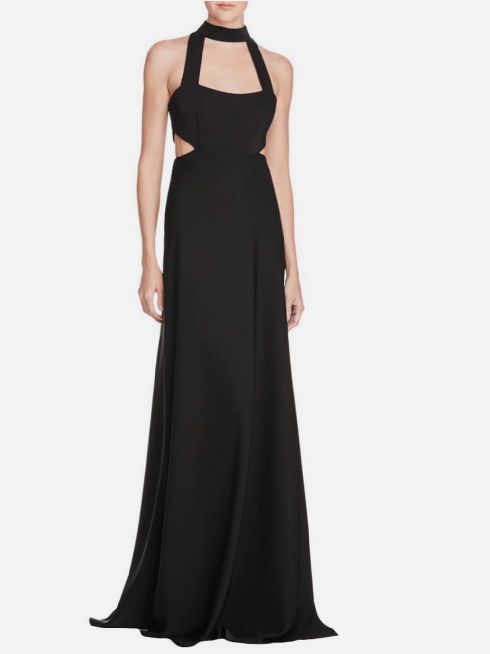 Jill Jill Stuart Cut Out Gown Black Halter Choker neckline 2 formal wedding